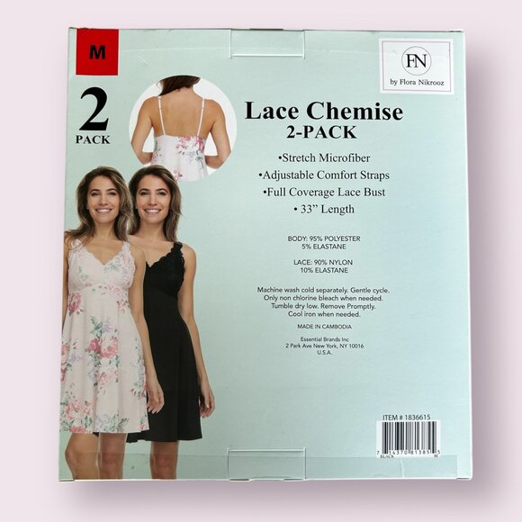 Flora Nikrooz Women's Chemise, 2-pack- MultiColors Size M - Picture 2 of 7